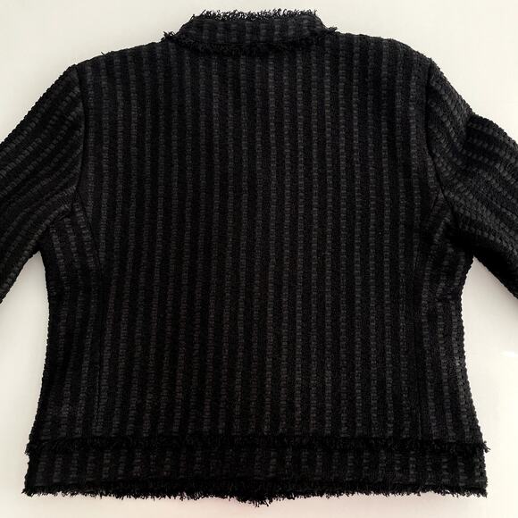 SAND Copenhagen Chili Tweed Jacket Size 38 Black Fringe - Picture 11 of 16
